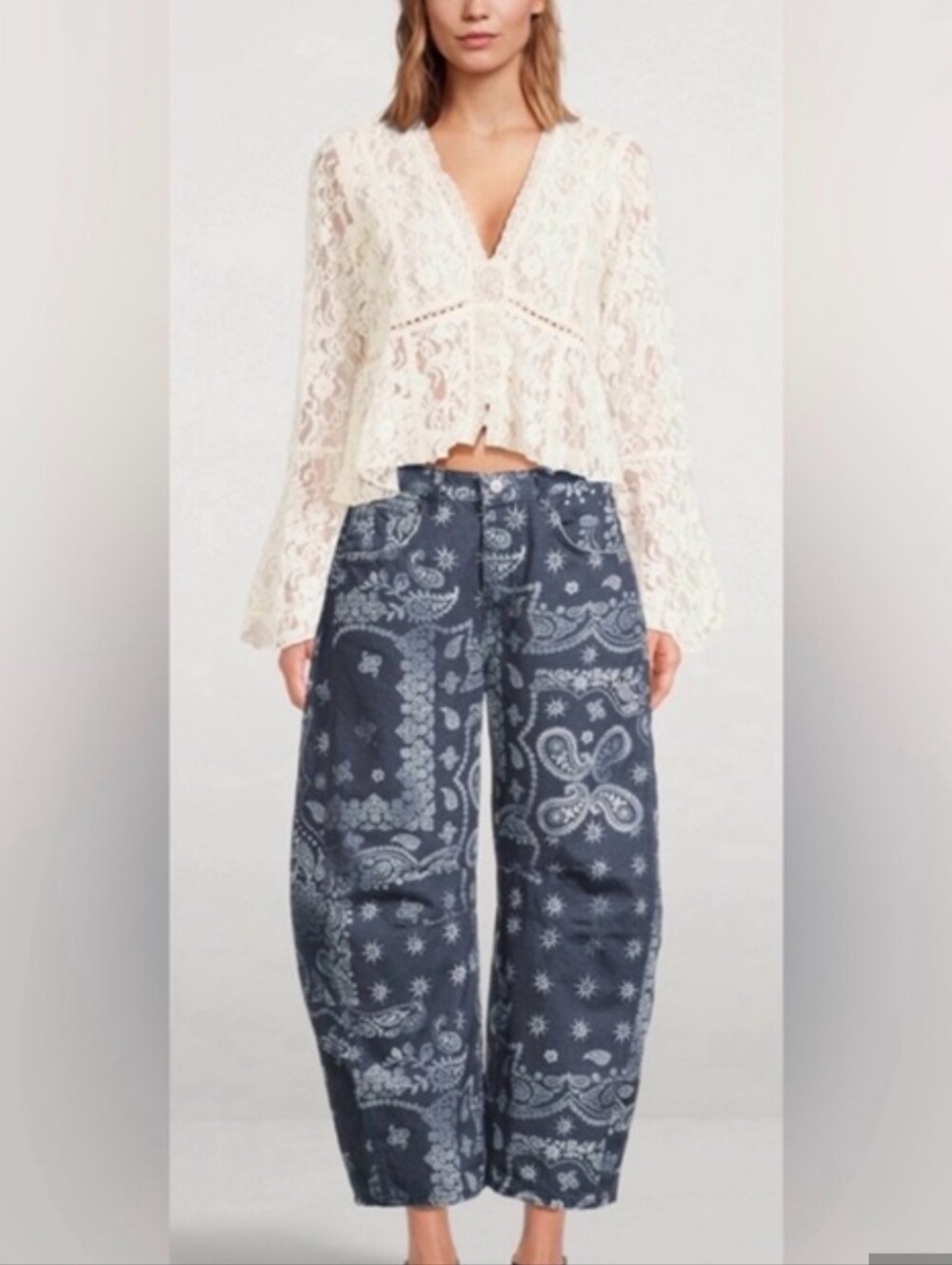 Free People Good Luck Barrel Jeans